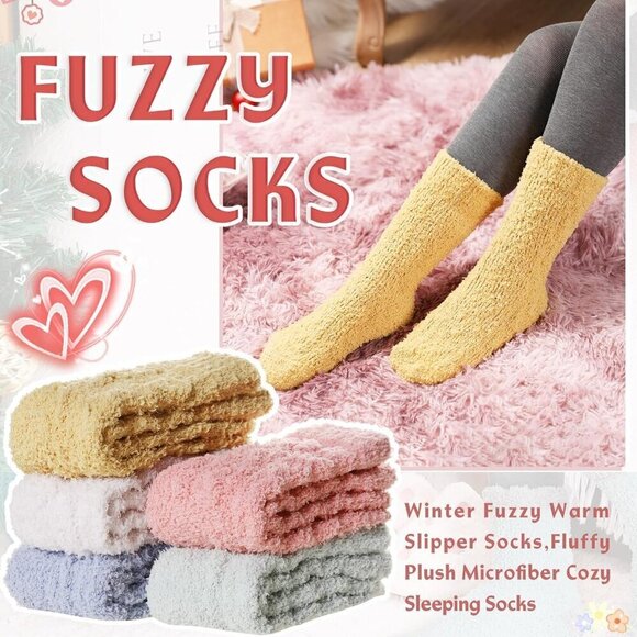 ❤️Women Fuzzy Socks Soft Warm Fluffy Sleep Thermal Plush Casual Cozy Home Socks - Picture 2 of 6